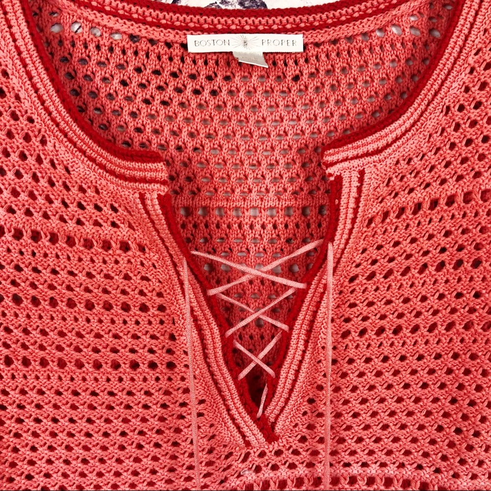 BOSTON PROPER Pink Ombré Knitted Tunic Top Small - Picture 5 of 6